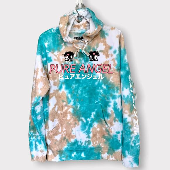 BSR By Samii Ryan Pure Angel Tie Dye Hoodie in Cloud Blue Size Medium - Picture 12 of 13